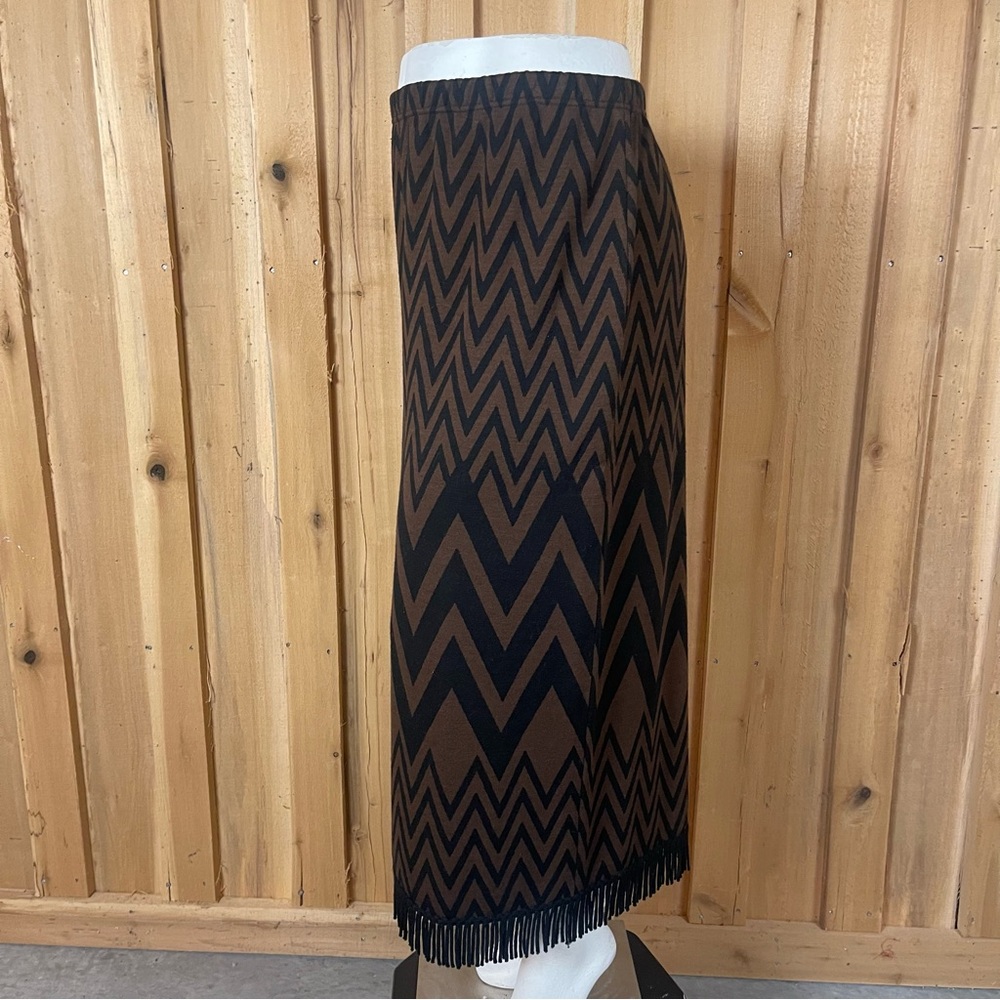 Lemmie For Nina Leonard Women’s Fringed Plus Size Skirt Size 2X - Picture 3 of 4